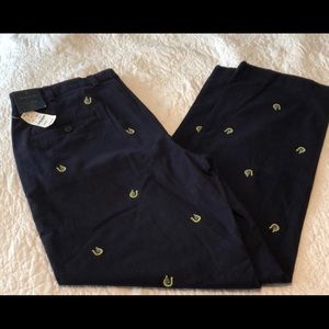 Brooks Brothers navy blue horseshoe pants NWT